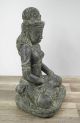 Buddha Figur Skulptur Sitzend Lavasand Indonesien Stein 48cm 16kg Entstehungszeit nach 1945 Bild 3