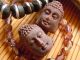 Letzter Rustikaler Terrakotta Brown Ton Buddha - Kopf - 24x16mm - Entstehungszeit nach 1945 Bild 2