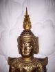 Antiker Betender Buddha Massiv Holz Gold 67 Cm Hoch Ca.  5 Kg Ausfuhr Plombe Entstehungszeit nach 1945 Bild 6