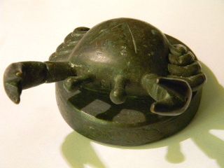 Opiumgewicht Krabbe,  Taschenkrebs,  Bronze Bild