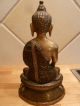 Hand Crafted Buddha Statue Tibet Buddhismus 900g Messing Silber Kupfer Nepal Entstehungszeit nach 1945 Bild 1
