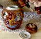 Japanische Teedose Porzellan Handbemalt Entstehungszeit nach 1945 Bild 1