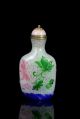 Antike Snuff Bottle Aus Glas Schnupftabakfläschchen Mit Schmetterlingen Farbig Entstehungszeit nach 1945 Bild 3