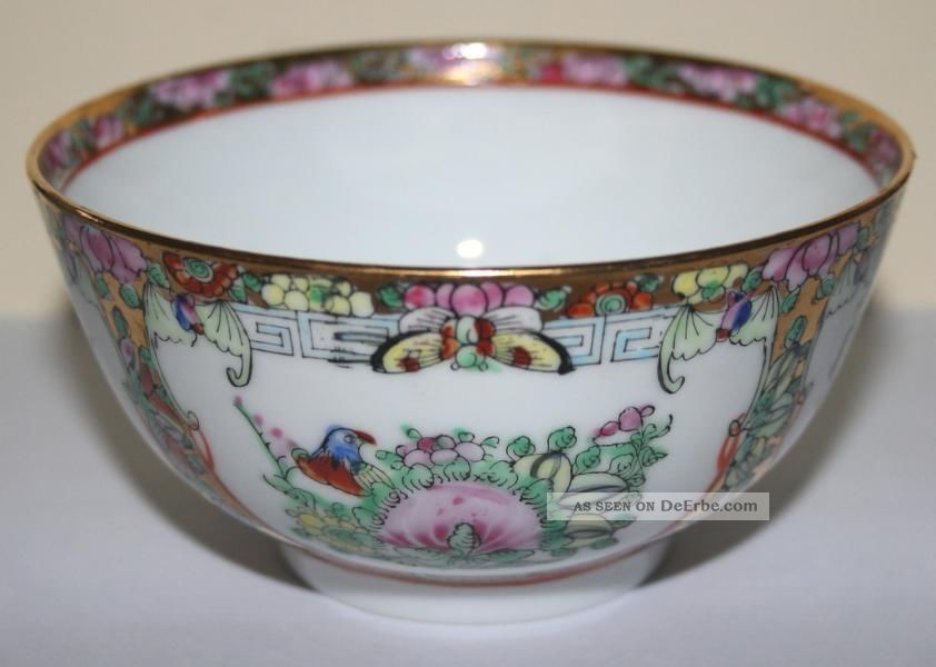 China Porzellan Schale Reisschale Mit Löffel Handgemalt Durchmesser 11 Cm Entstehungszeit nach 1945 Bild