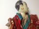 Chinesische Handpuppe Antik Mit Holzkopf Und Besticktem Stoffgewand Asiatika: China Bild 3
