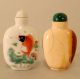 Asiatische Snuff Bottles Mallachitundjaspis / Porzellan Entstehungszeit nach 1945 Bild 3