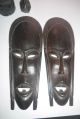 9 Stück Afrikanische Masken Figuren Konvolut Kamm Besteck Maske Handgeschnitzt Entstehungszeit nach 1945 Bild 3