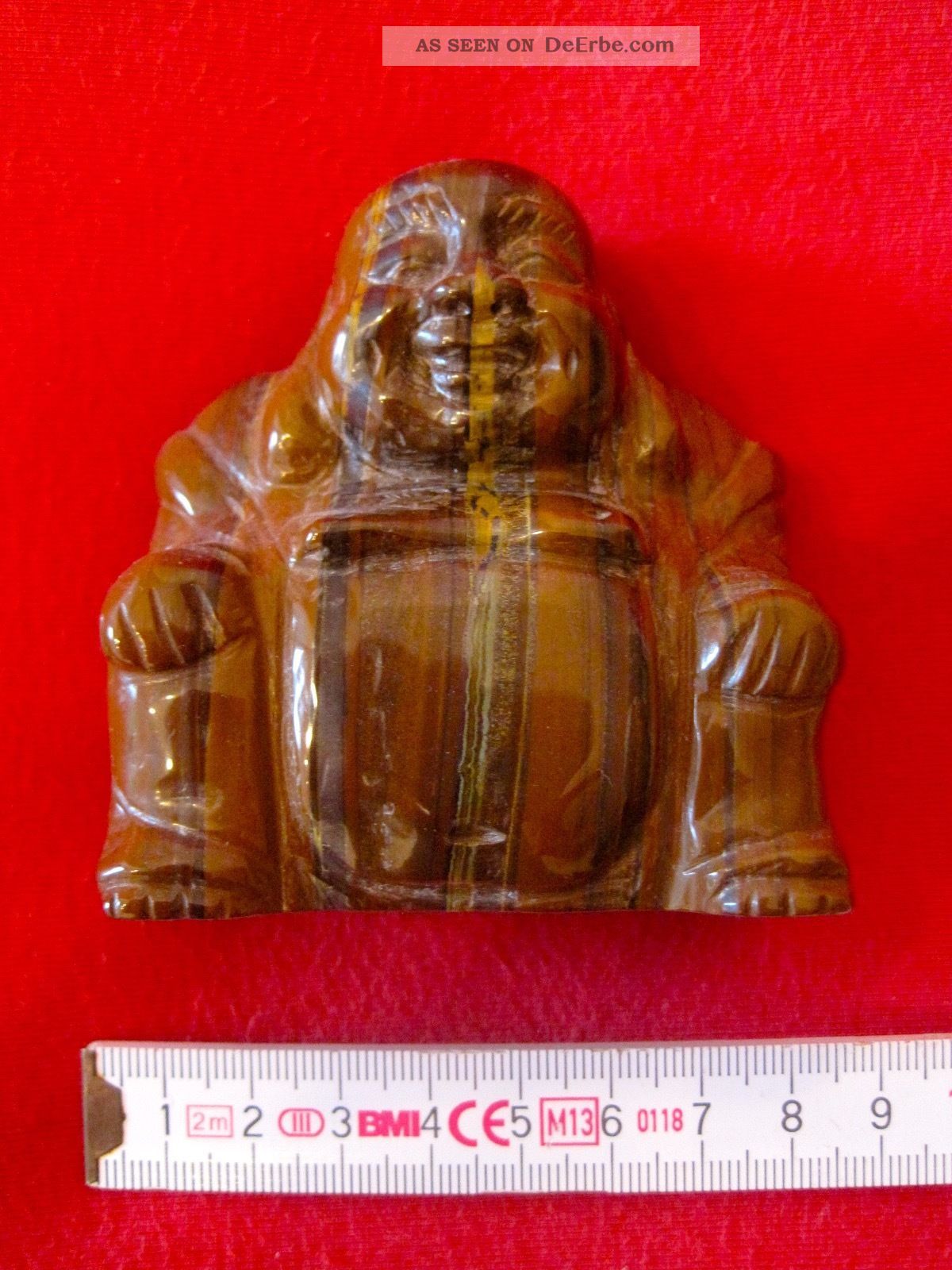 Chinesische Handarbeit Buddha Figur Aus Halbedelstein Entstehungszeit nach 1945 Bild