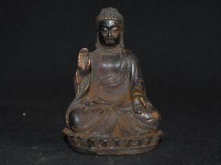 China Großer Buddha Altar Lama Lohan Fohund Eisen Vergoldet Selten 18.  Jhd Bild
