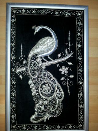 Orientalisches Bilnd Wand Stickerei Gobelin Teppich Marokko Handarbeit Bild