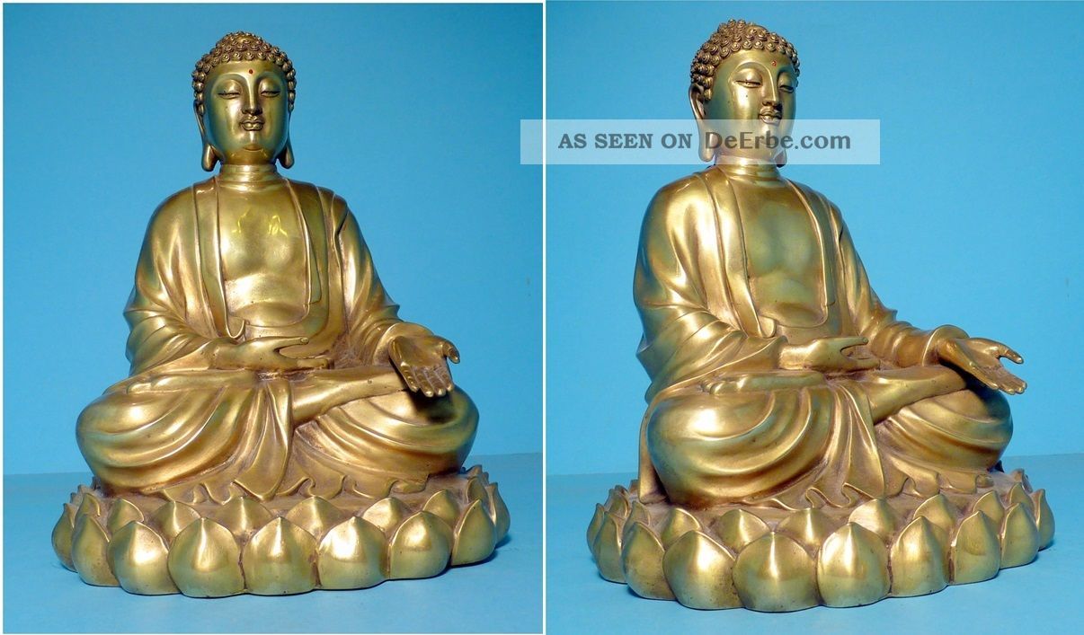 Buddha Skulptur,  Sakyamuni,  Skt.  Samadhi - Mudra,  Buddhismus,  Tibet,  Asien Entstehungszeit nach 1945 Bild