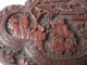 China Rotlack - Composit ? Geschnitzte Deckeldose //carved Cinnabar Lacquer ? Asiatika: China Bild 2