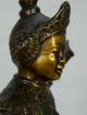 Große Bronzefigur Einestänzers Höhe 37 Cm Thai Thailand Bronze Figur Um 1930 1900-1949 Bild 1