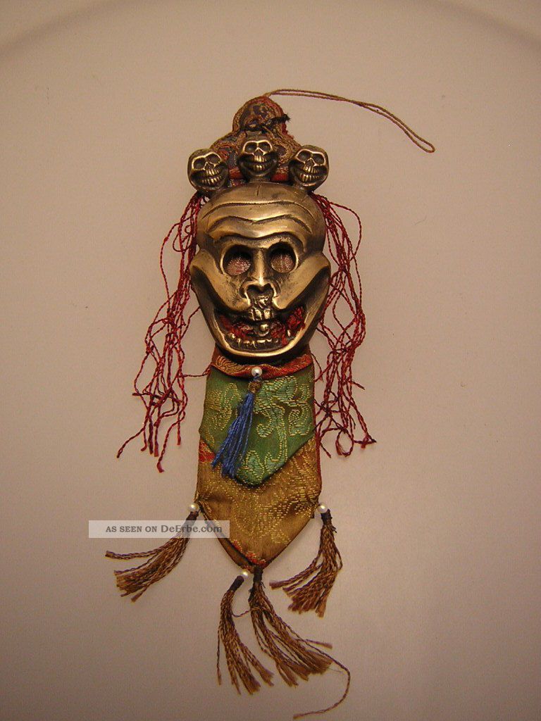 Metal Schädel Maske Aus Nepal (metal Skull Mask 5) Entstehungszeit nach 1945 Bild