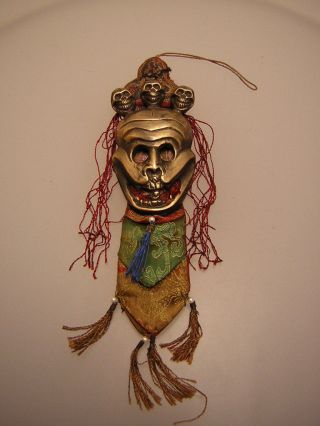 Metal Schädel Maske Aus Nepal (metal Skull Mask 5) Bild
