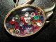 Messing Amulett Medaillon Kugel Perle Schwan Anhänger Engelsrufer Schutzengel Entstehungszeit nach 1945 Bild 2