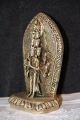 Tibet,  Antike Figur D.  Elfköpfigen Avalokiteshvara,  Messing Versilbert Gemarkt Asiatika: Indien & Himalaya Bild 1