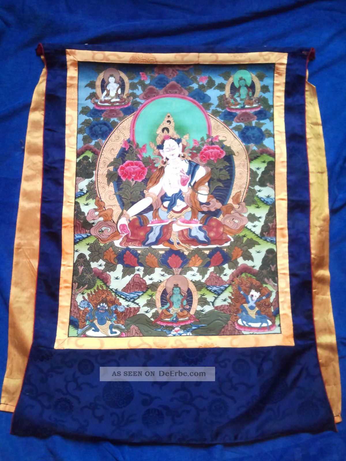 Thangka Wandbehang Brokat Tibet Tara Buddhismus Entstehungszeit nach 1945 Bild
