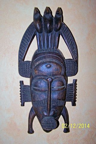 Holzmaske Aus West Afrika Bild