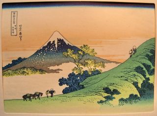 Holzschnitt Von Hokusai,  BerÜhmter Japanischer Maler,  1760 - 1849 Bild