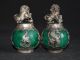 Sammeln Alte Chinesische Jade Tibet Silber,  Lion Drache Skulpturen Dekoration 1900-1949 Bild 3