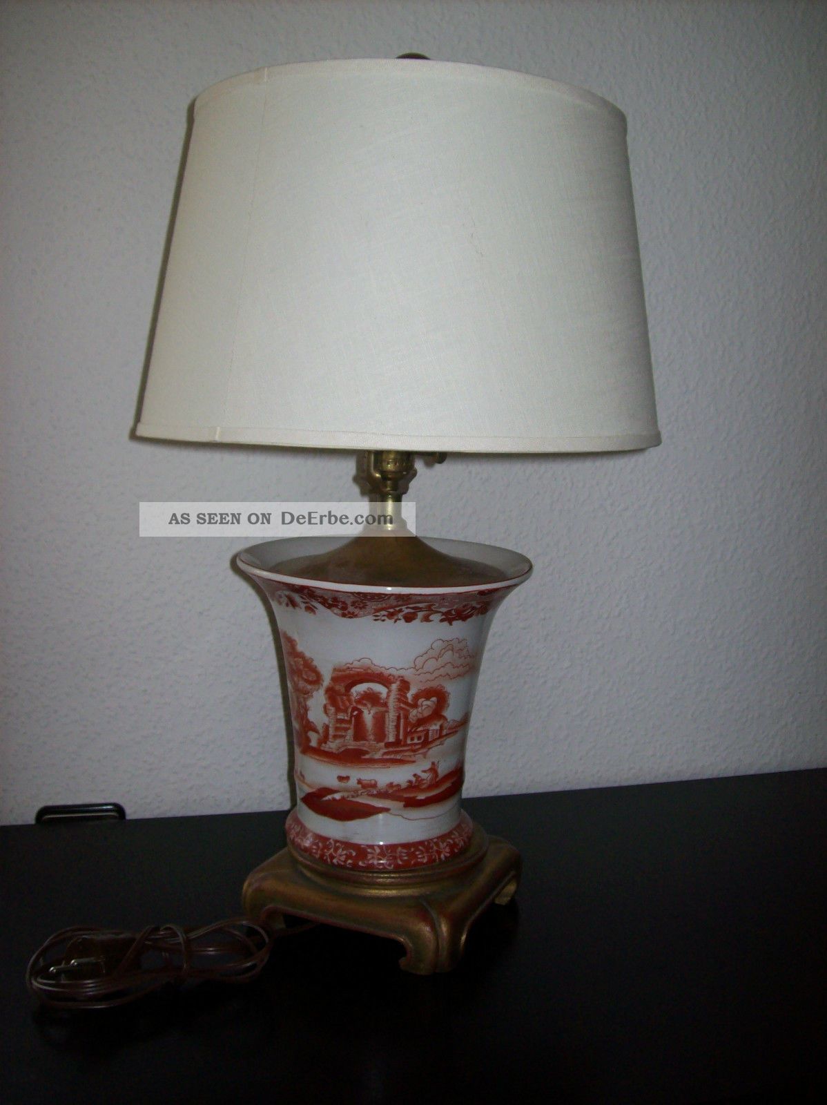 Porzellan Lampe 57 Cm Hoch / Schönes Licht Und Schöne Deko Entstehungszeit nach 1945 Bild
