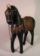 Dekoratives,  Großes Pferd Aus Holz Mit Beschlägen Aus Kupfer U.  Messing_indien Entstehungszeit nach 1945 Bild 1