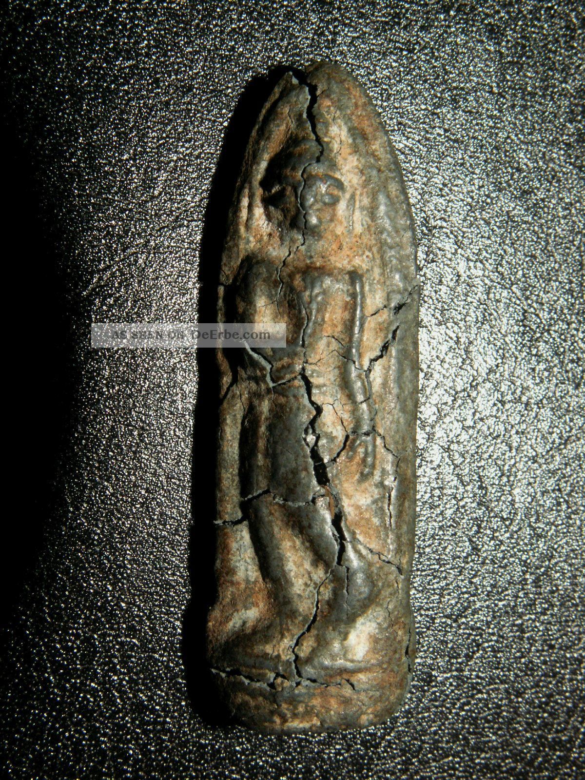 Kleine Alte Bronze Statue China Thailand Ägypten Buddha Gott Wächter Mumie Entstehungszeit nach 1945 Bild