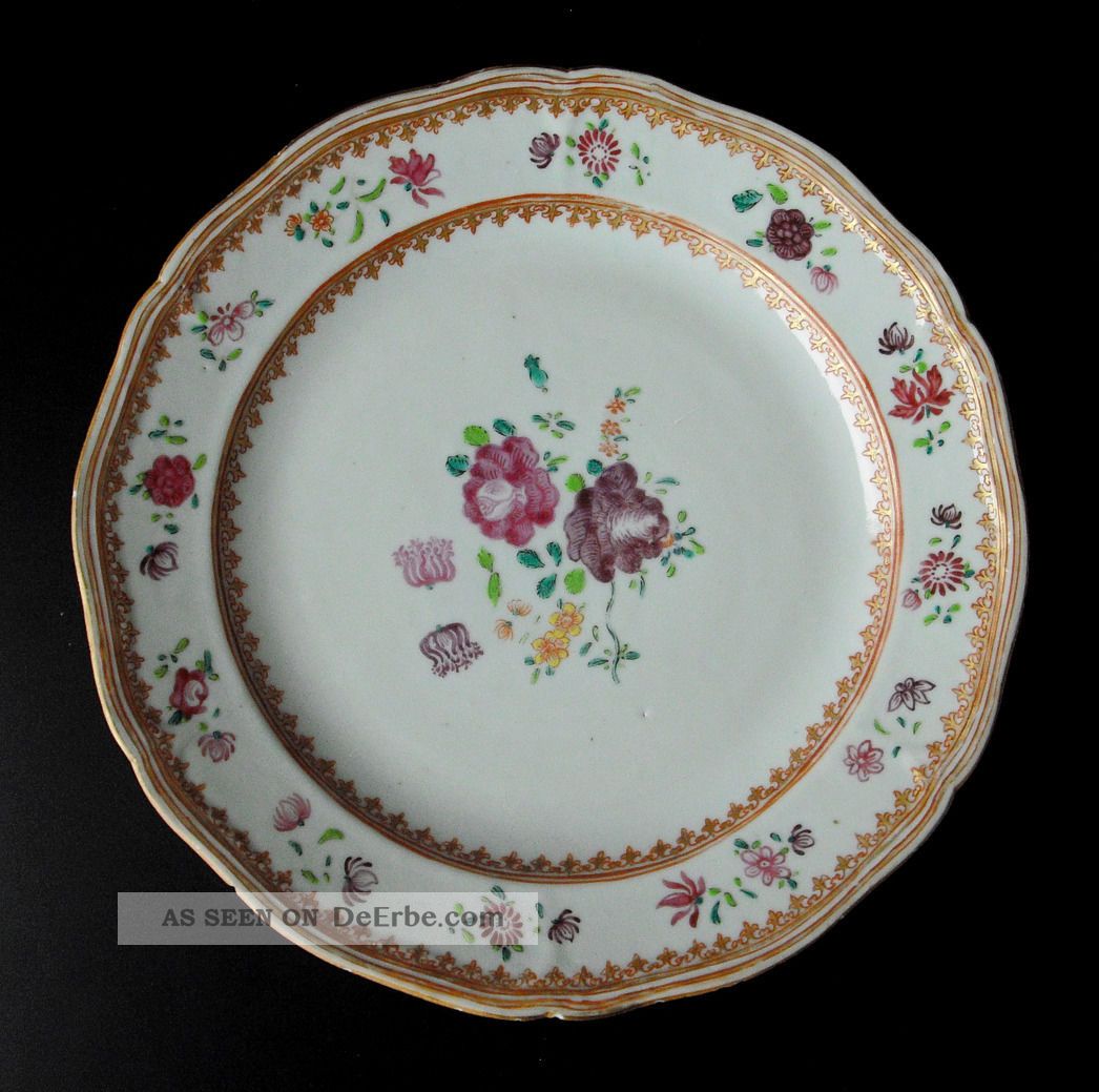 18.  Jhd|18th C Chinesicher Famille Rose Porzellan - Teller/chinese Porcelain Plate Asiatika: China Bild