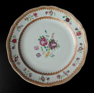 18.  Jhd|18th C Chinesicher Famille Rose Porzellan - Teller/chinese Porcelain Plate Bild