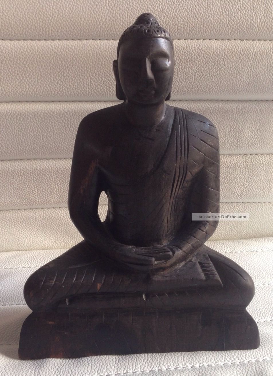 Buddha Asien Ebenholz Geschnitzt Thailand Sitzend Asiatika Buddhismus Dekoration Entstehungszeit nach 1945 Bild