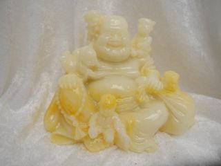 Happy Buddha Glücksbuddha Mit Gebetskette - Kinder Kindersegen Mönch - Kunstjade Bild