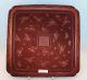 Altes Chinalack Schnitzlackdekor Tablett Sig.  Große Szenerie,  Red Carved Lacquer Asiatika: China Bild 2
