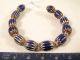 Alte Glasperlen Chevron Beads Blau 6 - Layer Old Venetian Trade Beads Afrozip Afrika Bild 2