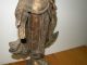 älterer Stehender Buddha Holzfigur Geschnitzt Handarbeit Skulptur Holz Figur Entstehungszeit nach 1945 Bild 9