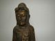 älterer Stehender Buddha Holzfigur Geschnitzt Handarbeit Skulptur Holz Figur Entstehungszeit nach 1945 Bild 4