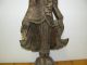 älterer Stehender Buddha Holzfigur Geschnitzt Handarbeit Skulptur Holz Figur Entstehungszeit nach 1945 Bild 5