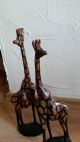 Afrikanische Figuren Giraffen Aus Massivholz,  Handgeschnitzt Westafrika Entstehungszeit nach 1945 Bild 1