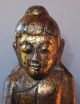 Gilt Hardwood Buddha Statue /teak/ Sehr Alt / Opfergabe / Aus Kloster In Burma Asiatika: Südostasien Bild 1