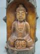 Geschnitzter Buddha Aus Holz 26cm Hoch Buddha Figur Entstehungszeit nach 1945 Bild 1