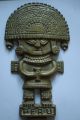 Peru Inka Maya Südamerika Gott Figur Aus Metall Wandhänger 28cm Internationale Antiq. & Kunst Bild 1