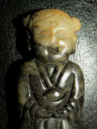 Aus Sammlung: Buddha Statue Handarbeit China Tibet Glück Reichtum Jade Talisman Bild