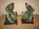 2 Jade Drachen Marmor Tempelwächter Handarbeit 22cm Hoch Asiatika: China Bild 2