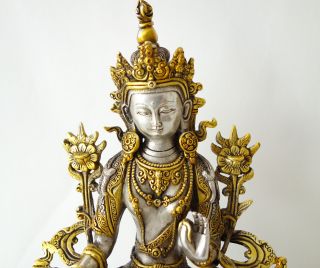 Tibet China - GrÜne Tara Buddha Messingfigur Bild
