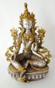 Tibet China - GrÜne Tara Buddha Messingfigur Entstehungszeit nach 1945 Bild 1