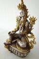 Tibet China - GrÜne Tara Buddha Messingfigur Entstehungszeit nach 1945 Bild 4