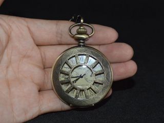 Von Der Alten Kupfer - Hand - Blumen Dekoriert,  Mechanische Tasche Uhr Vintage Bild
