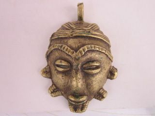 AnhÄnger Maske Aus Gelbguß,  Verlorene Form,  Ashanti,  Ghana,  Afrika Bild