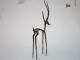 Skulptur Gazelle,  Springbock,  Gelbguß,  Fragile Darstellung,  Burkina Faso,  Afrika Entstehungszeit nach 1945 Bild 1