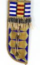 Lakota Indianer Bowie Messerscheide Aus Hirschleder Glasperlen Bestickt Nordamerika Bild 1